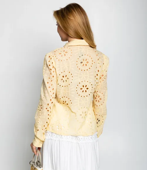 Блуза #ОКТ086009, светло-жёлтый
