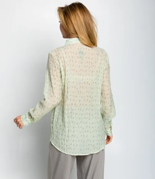 Рубашка #КТ2422, фисташковый