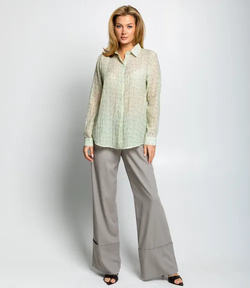 Рубашка #КТ2422, фисташковый