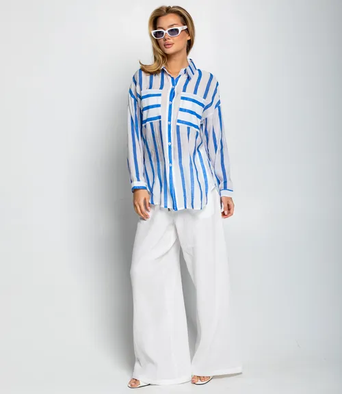 Рубашка #КТ21020 (1), синий