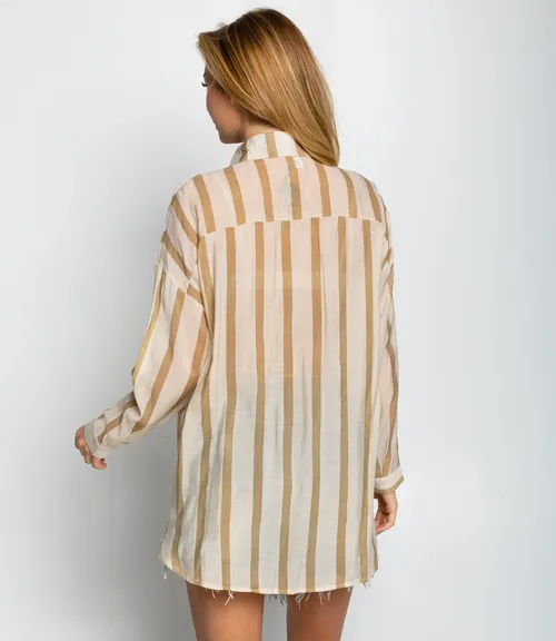 Рубашка #КТ21020 (1), бежевый