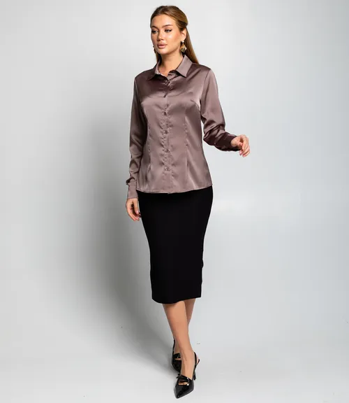 Блуза #ОКТ025022, капучино