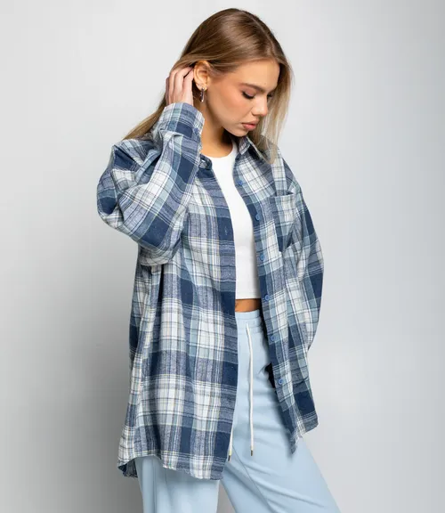 Рубашка #КТ225 (5), синий