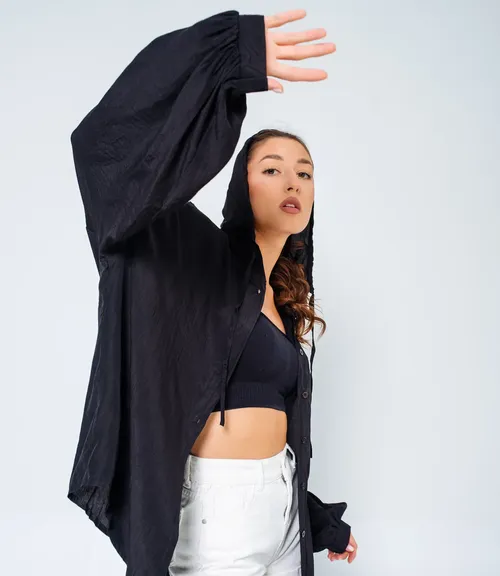 Рубашка #КТ21017, чёрный - фото 2