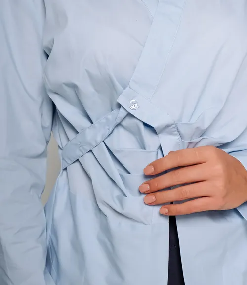 Блуза #КТ2698-1, голубой