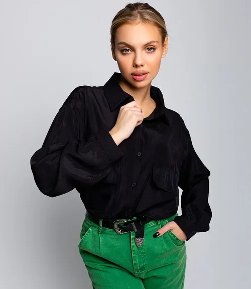 Рубашка #КТ22901, чёрный - фото 5