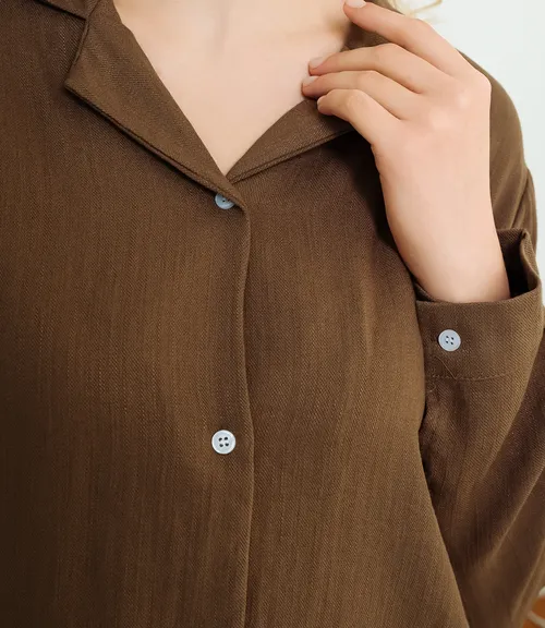 Рубашка #КТ9025 (3), тёмный хаки