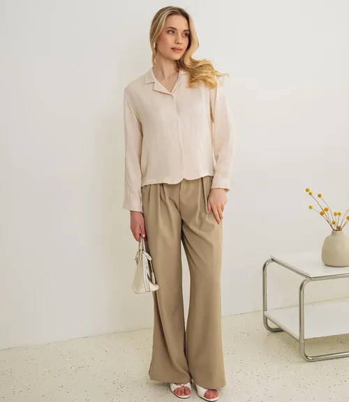 Рубашка #КТ9025 (3), светло-бежевый