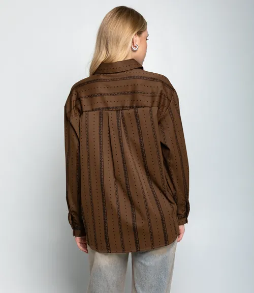 Рубашка #КТ129 (1), шоколадный