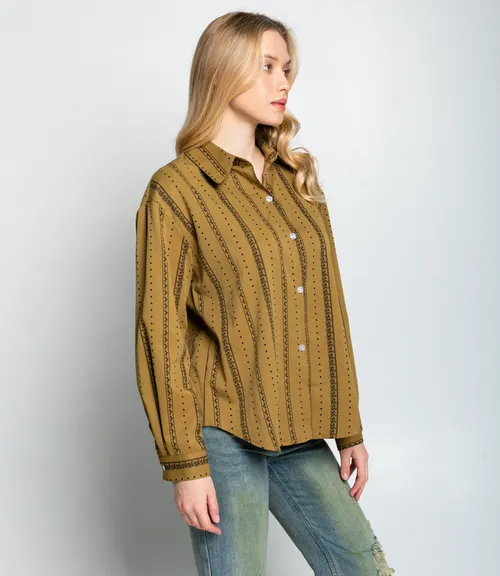 Рубашка #КТ129 (1), оливковый