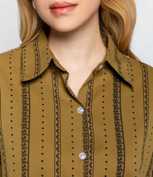 Рубашка #КТ129 (1), оливковый