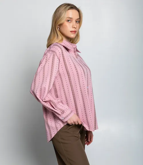 Рубашка #КТ129 (1), розовый