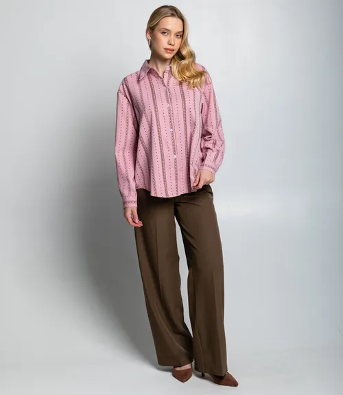 Рубашка #КТ129 (1), розовый