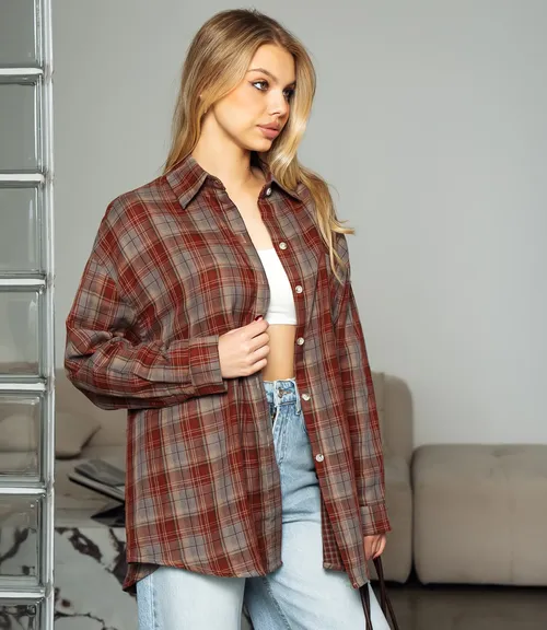 Рубашка #КТ7008 (2)-4, серый