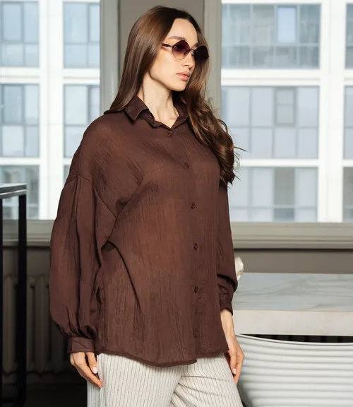 Рубашка #ОКТ115002, шоколадный