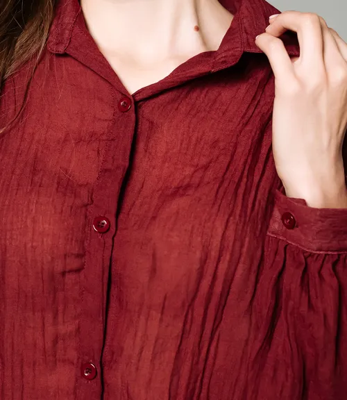 Рубашка #ОКТ115002, бордовый