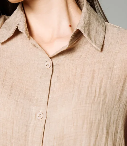 Рубашка #ОКТ115002, бежевый