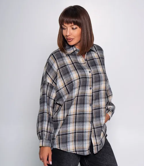 Рубашка #КТ99305, серый