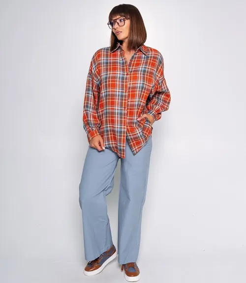 Рубашка #КТ99305, терракотовый