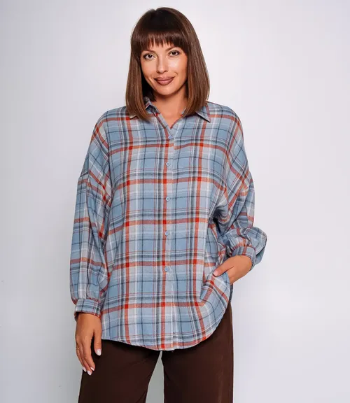 Рубашка #КТ99305, голубой