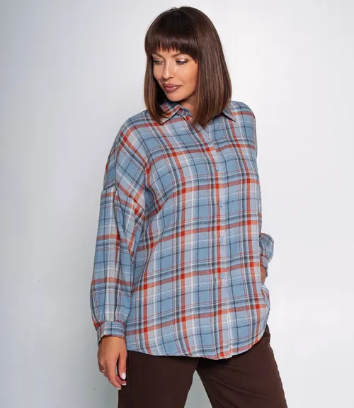 Рубашка #КТ99305, голубой