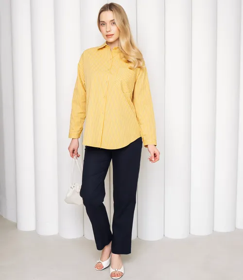 Рубашка #КТ0026, горчичный