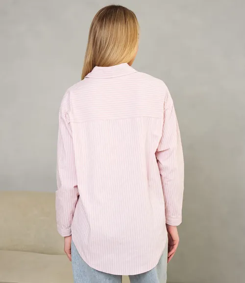 Рубашка #КТ0026, пудровый