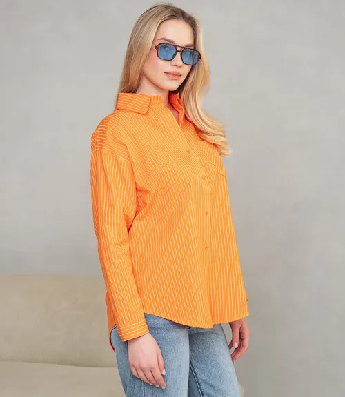 Рубашка #КТ0026, оранжевый