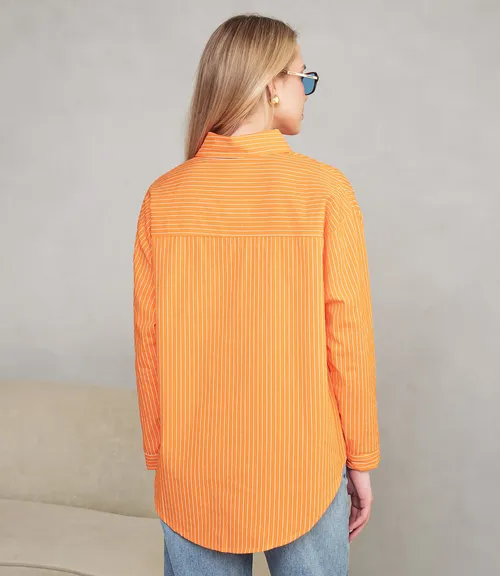 Рубашка #КТ0026, оранжевый