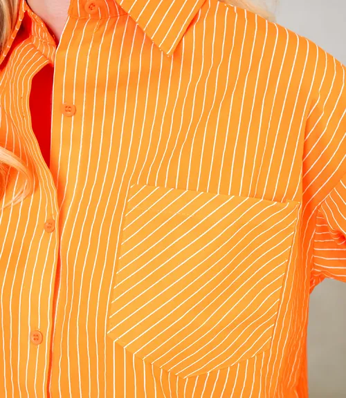 Рубашка #КТ0026, оранжевый