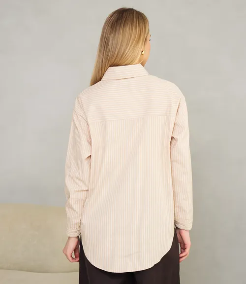 Рубашка #КТ0026, бежевый