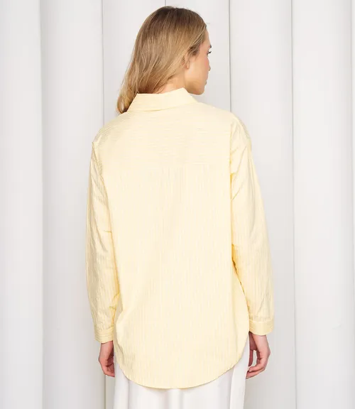 Рубашка #КТ0026, светло-жёлтый