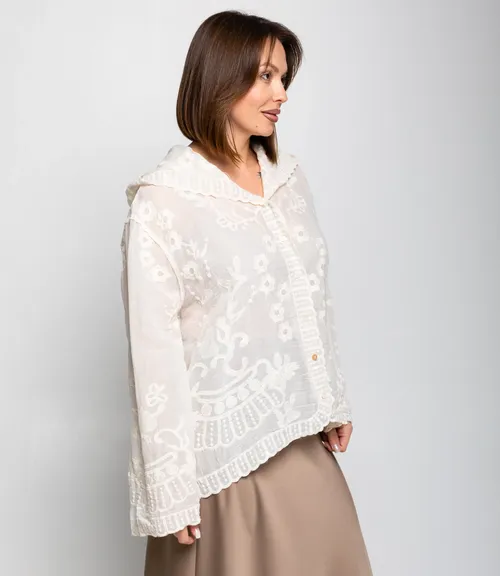 Рубашка #КТ803 (9), светло-бежевый