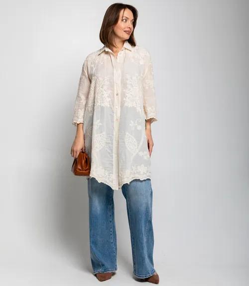 Рубашка #КТ188-30, бежевый