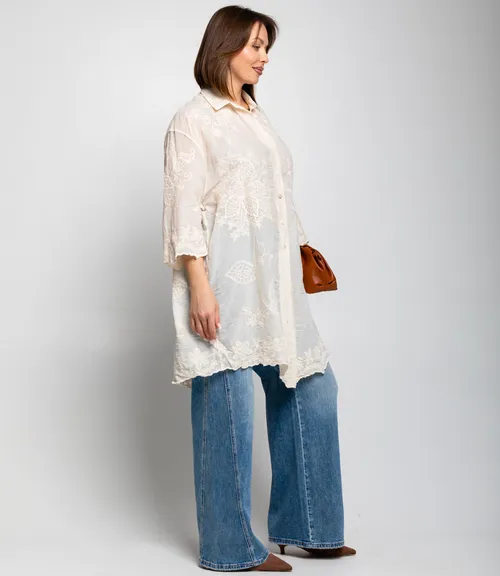 Рубашка #КТ188-30, бежевый