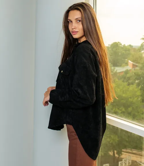 Рубашка #КТ6681 (1), чёрный - фото 2