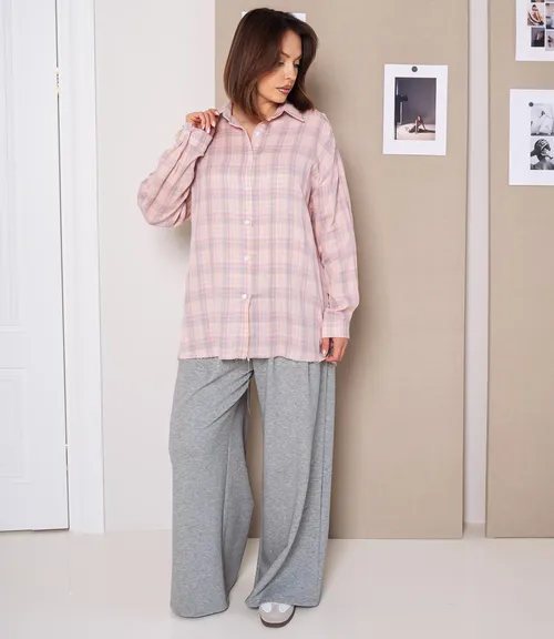 Рубашка #КТ2358 (4), пудровый