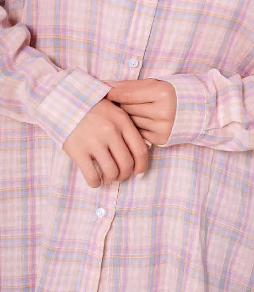 Рубашка #КТ2358 (4), пудровый