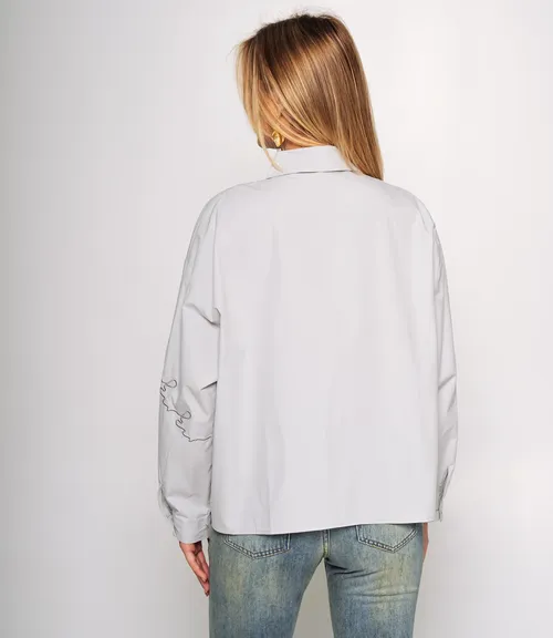 Рубашка #КТ2210 (3), серо-голубой