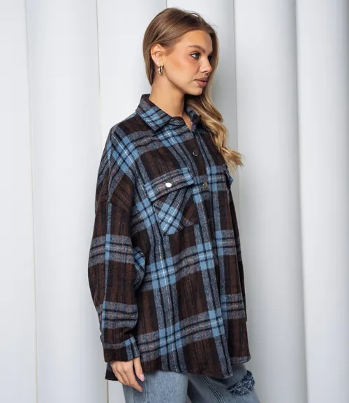 Рубашка #КТ25552, синий