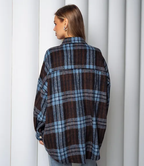 Рубашка #КТ25552, синий