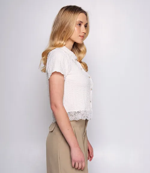 Рубашка #КТ319 (3), кремовый