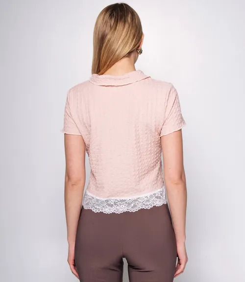 Рубашка #КТ319 (3), пудровый