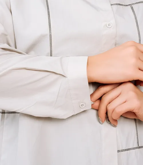 Рубашка #КТ2225 (3), бежево-серый