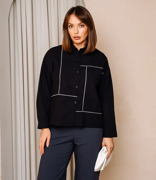 Рубашка #КТ2225 (3), чёрный