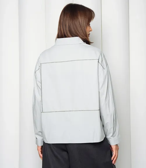 Рубашка #КТ2225 (3), серо-голубой