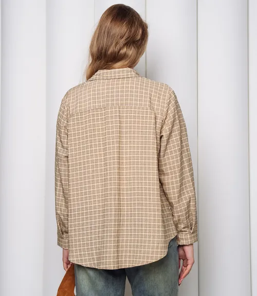 Рубашка #КТ8010 (3), бежевый