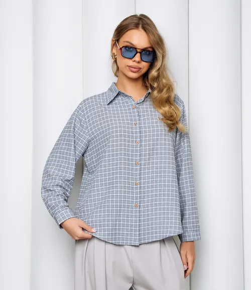 Рубашка #КТ8010 (3), голубой