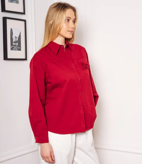 Рубашка #КТ6810 (4), бордовый