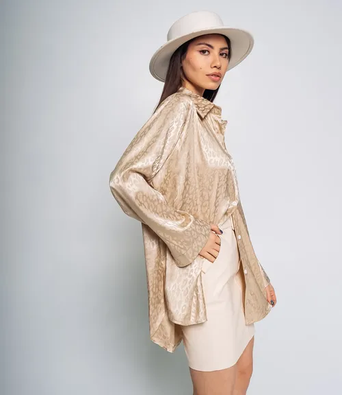 Рубашка #КТ816 (1), бежевый - фото 2